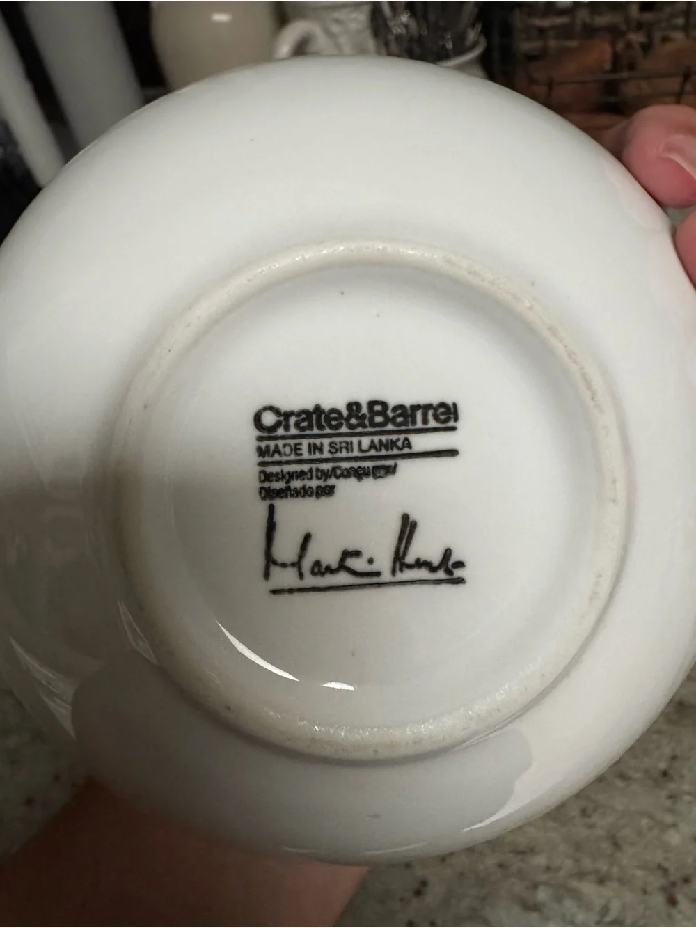 Crate&Barrel x Martin Hunt White Ceramic Salad Bowls - Set of 2